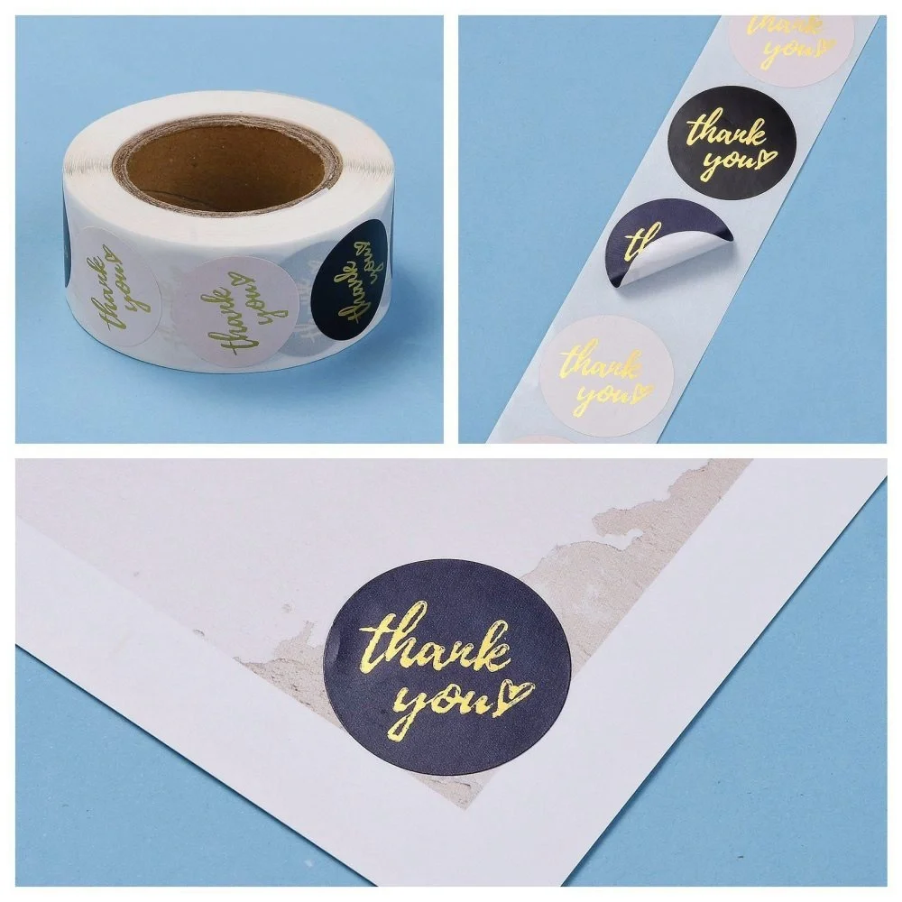 500 Thank You Stickers With Heart